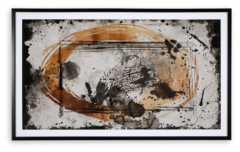Clefting - Wall Art - Black / Caramel / Tan by Unique Piece Furniture