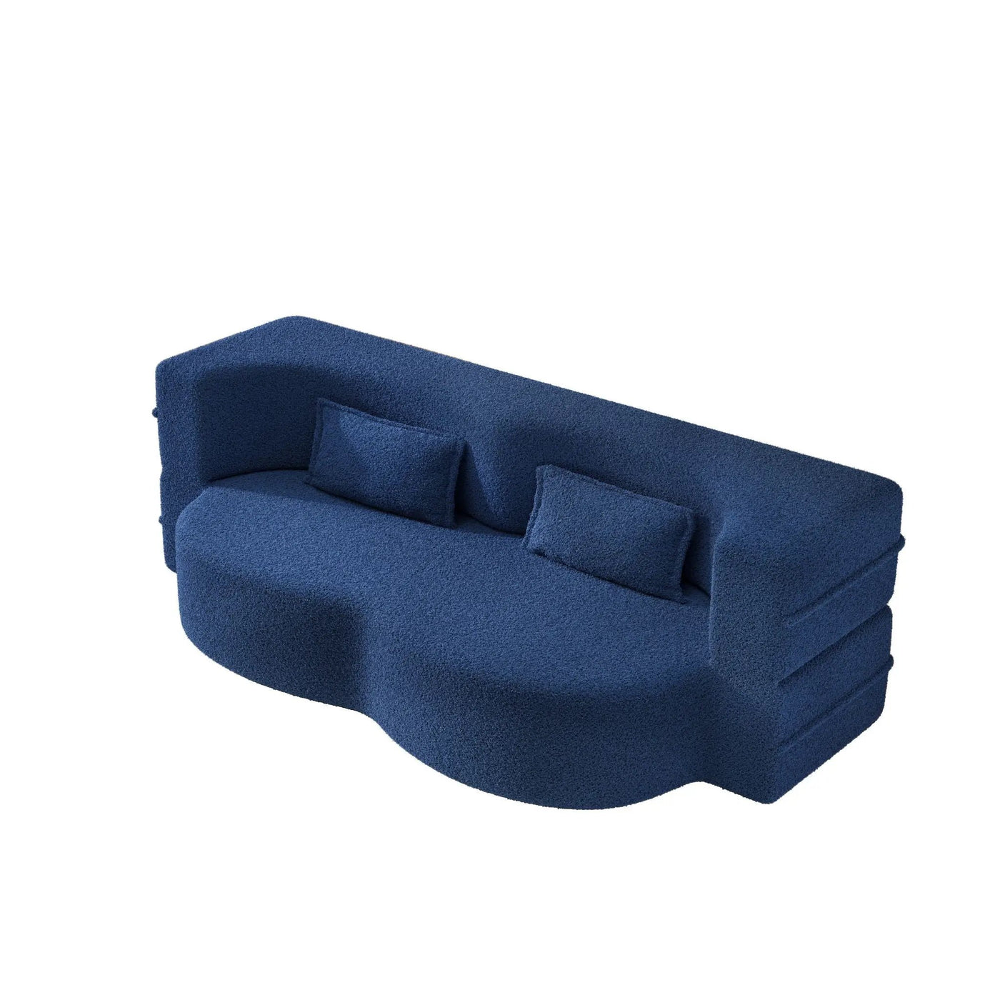 Modern Floor Sleeper Sofa Bed With 2 Pillows, Convertible Twin Size Folding Mattress For Living Room by HouseOfZazla