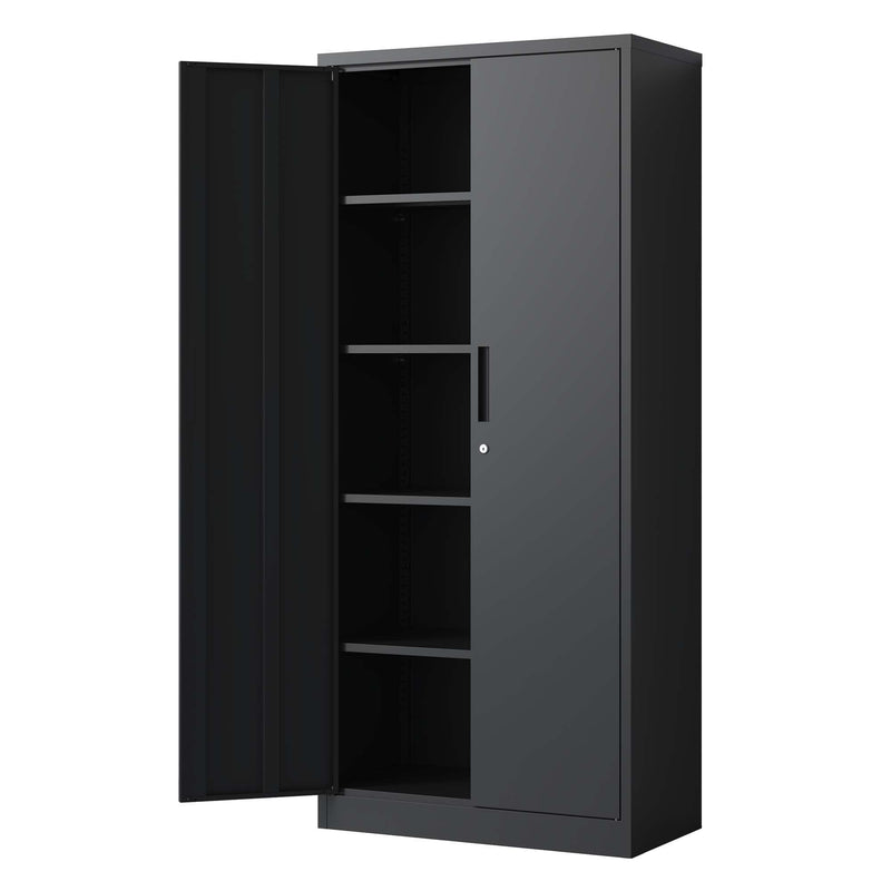 Heavy Metal Garage Storage Cabinet With Locking Doors, Steel, Adjustable Shelves by HouseOfZazla