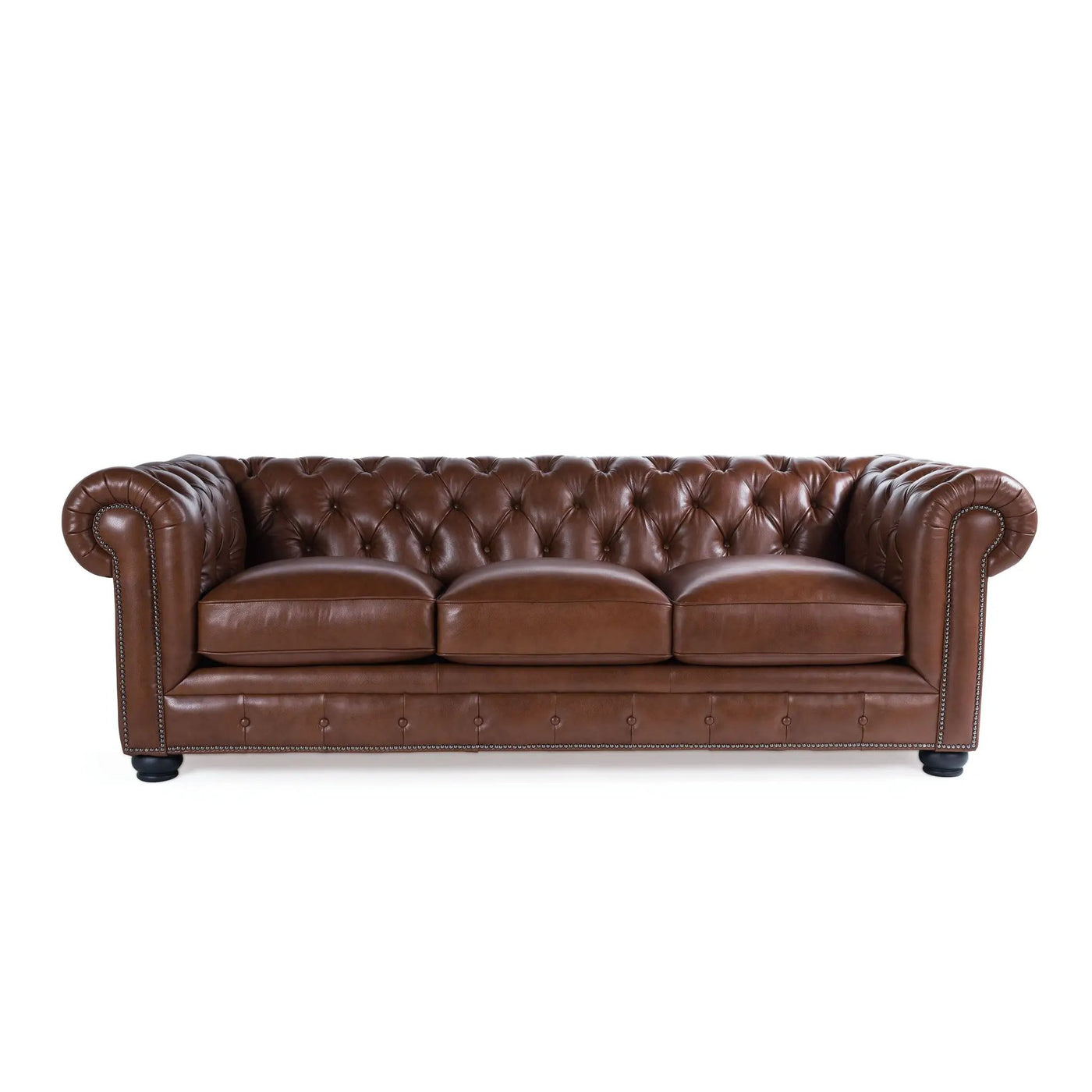 Traditional Tufted Chesterfield Nailhead Sofa by Unique Piece Furniture
