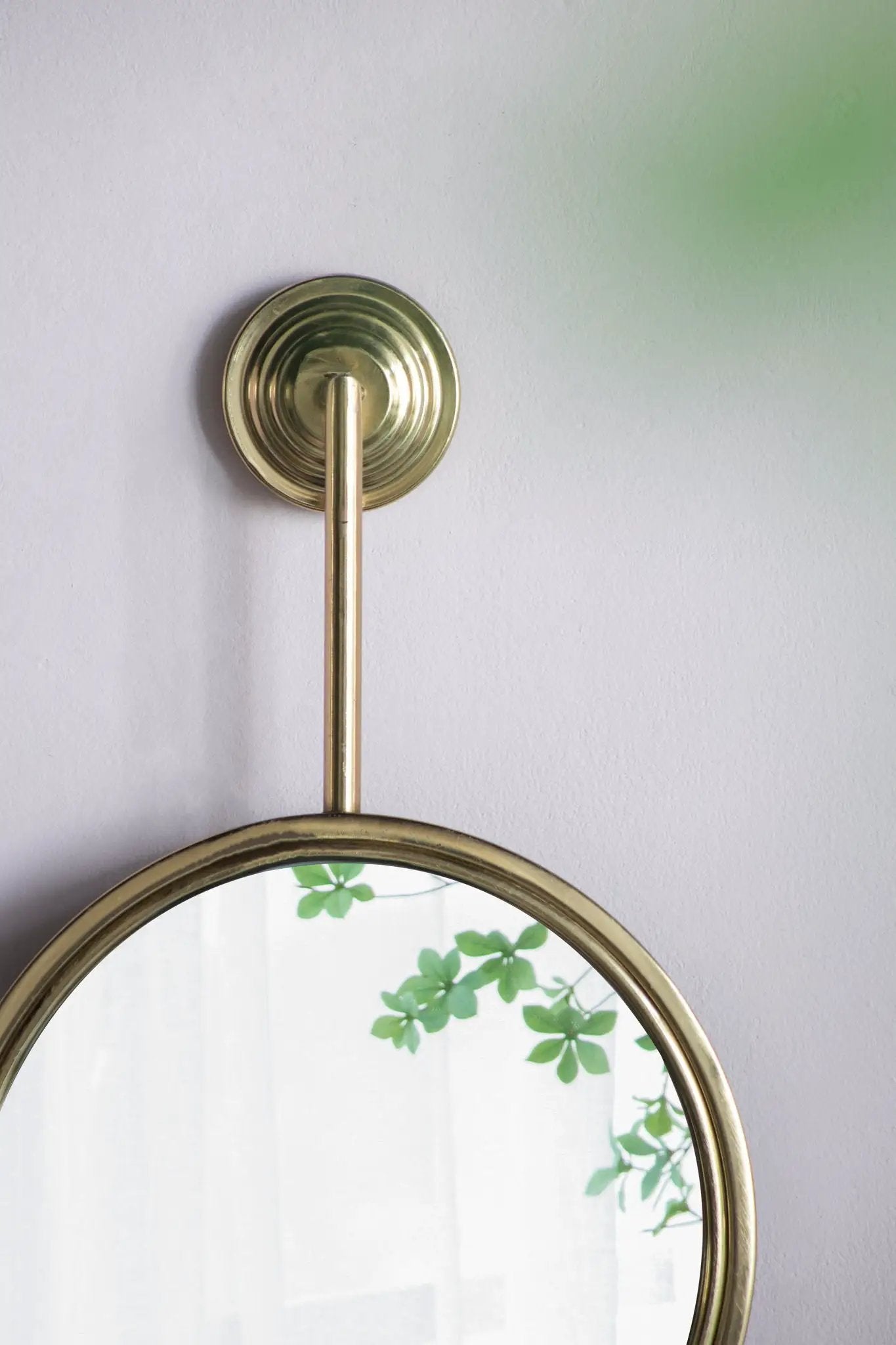 2 Circle Mirrors For Wall Decor, Unique Contemporary Wall Mirror For Living Room Bedroom Entryway - Gold by HouseOfZazla