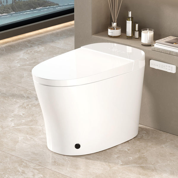 Smart Toilet with Bidet Built In, Heated Seat & Auto Open/Close - Grey or White, photo 2 of 10