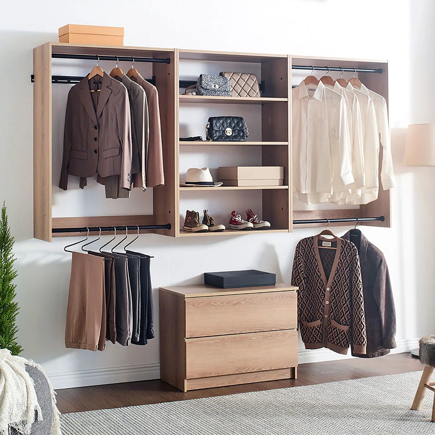 Devi - Wall Mounted Closet System, Modular Units by HouseOfZazla