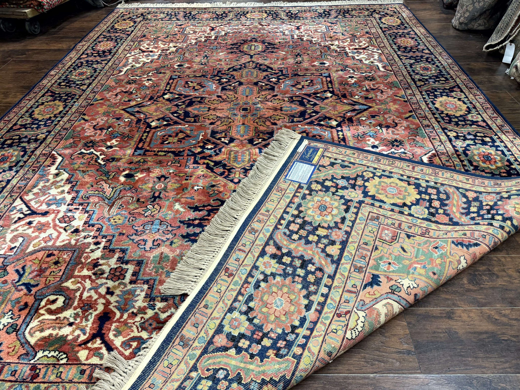 8.8 x 12 Karastan Heriz Rug #726, Vintage Wool Discontinued Carpet, Original 700 Series by Jewel Rugs