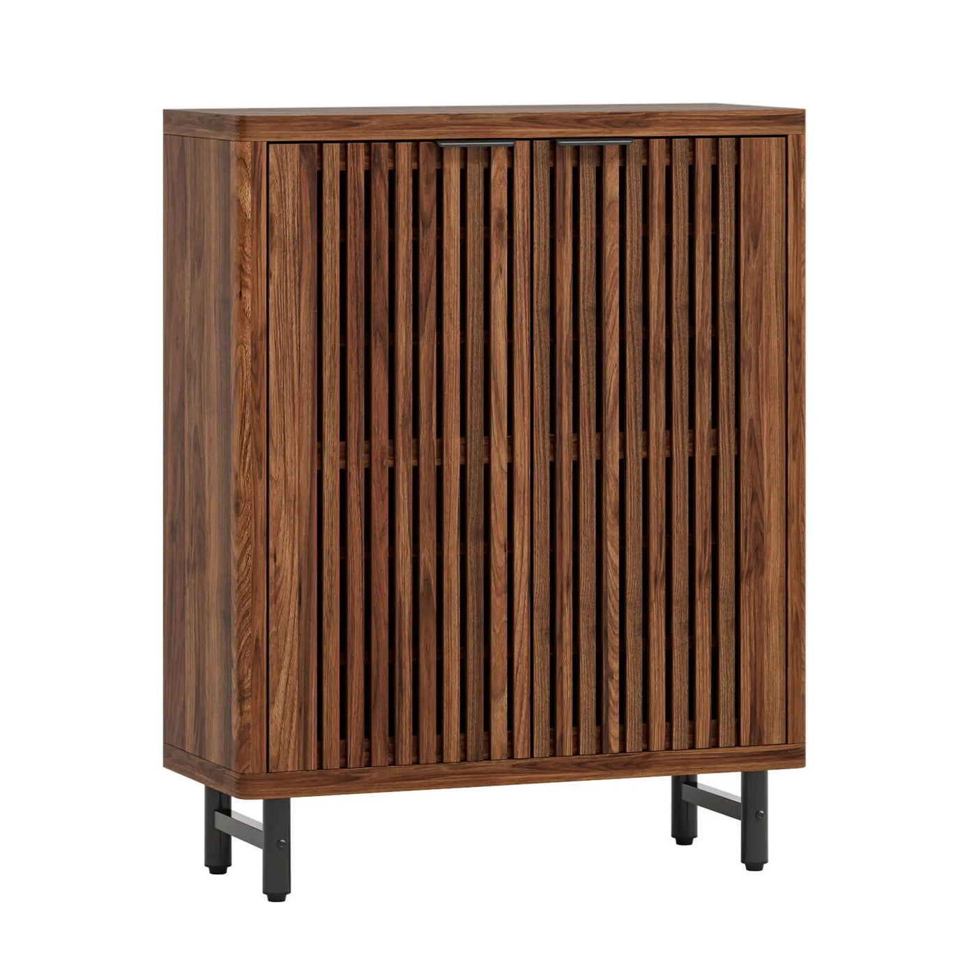 6 Tier Shoe Cabinet With Louvered Doors by HouseOfZazla