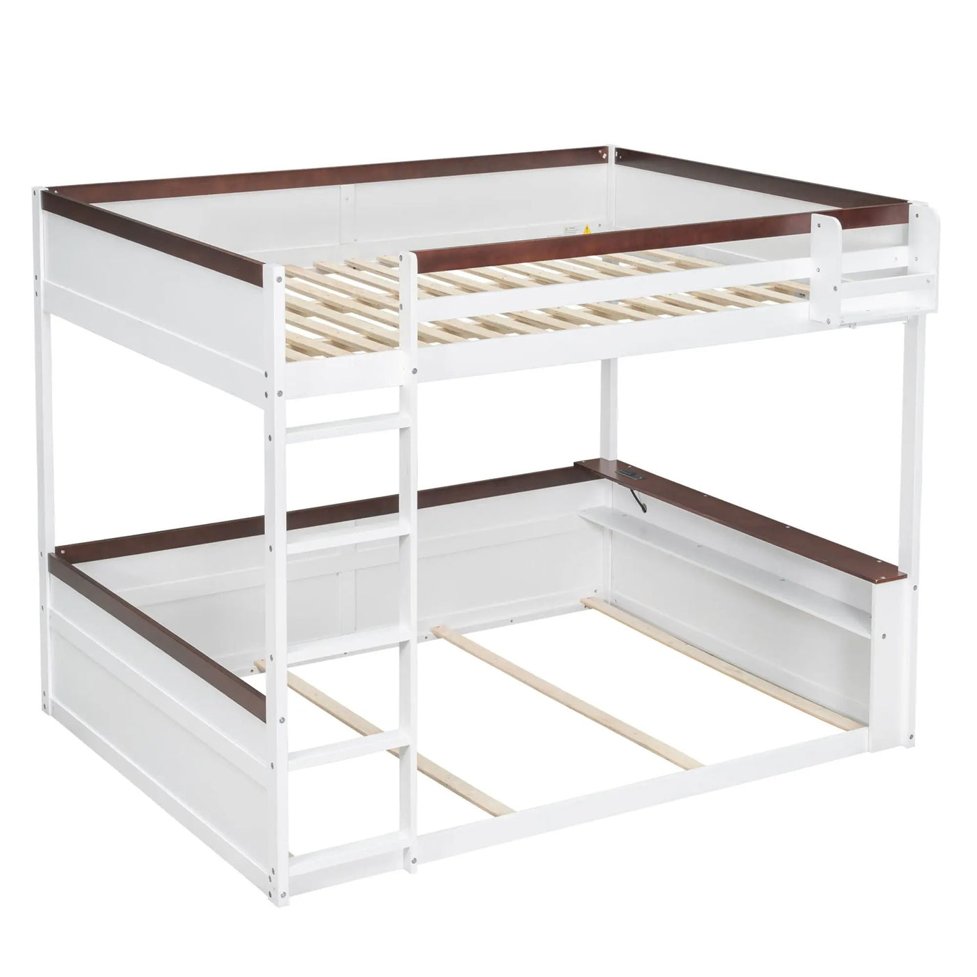 Bunk Bed With Built In Shelves, Storage Box, LED Light And USB Charging Station by HouseOfZazla