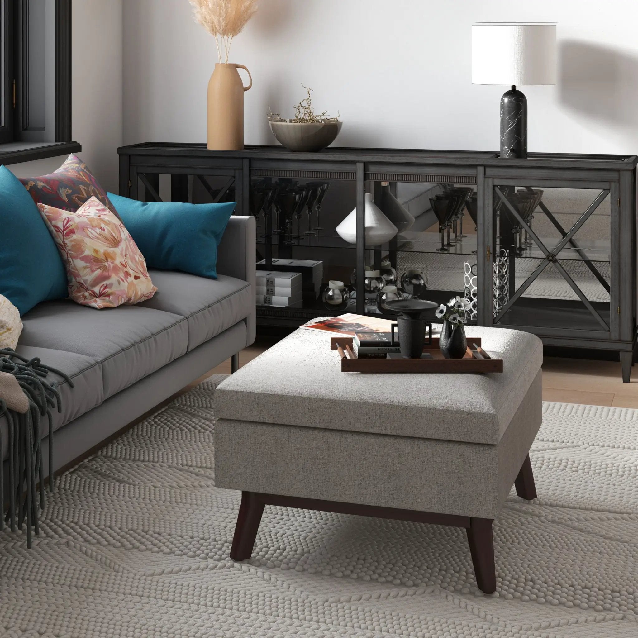 Owen - Upholstered Rectangular Storage Ottoman by Unique Piece Furniture