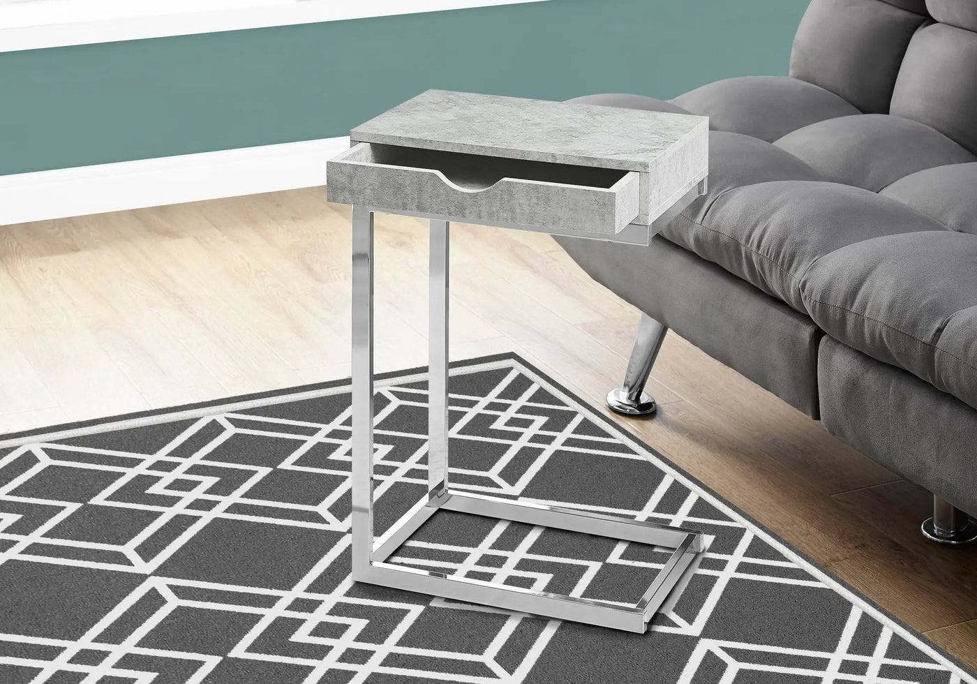 Accent Table, C - Shaped Contemporary Elegant Design by HouseOfZazla