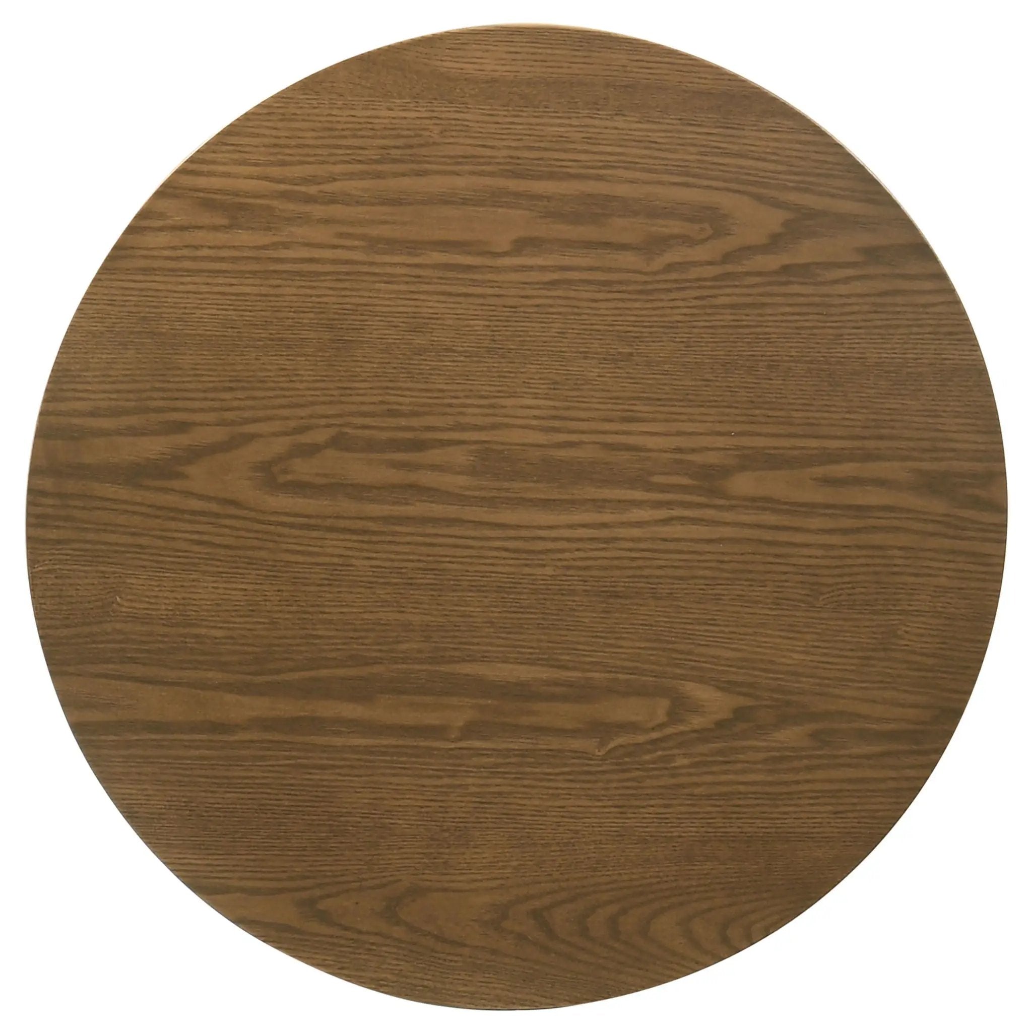 Franklin Round Wood Pedestal Side End Table Dark Brown by Unique Piece Furniture