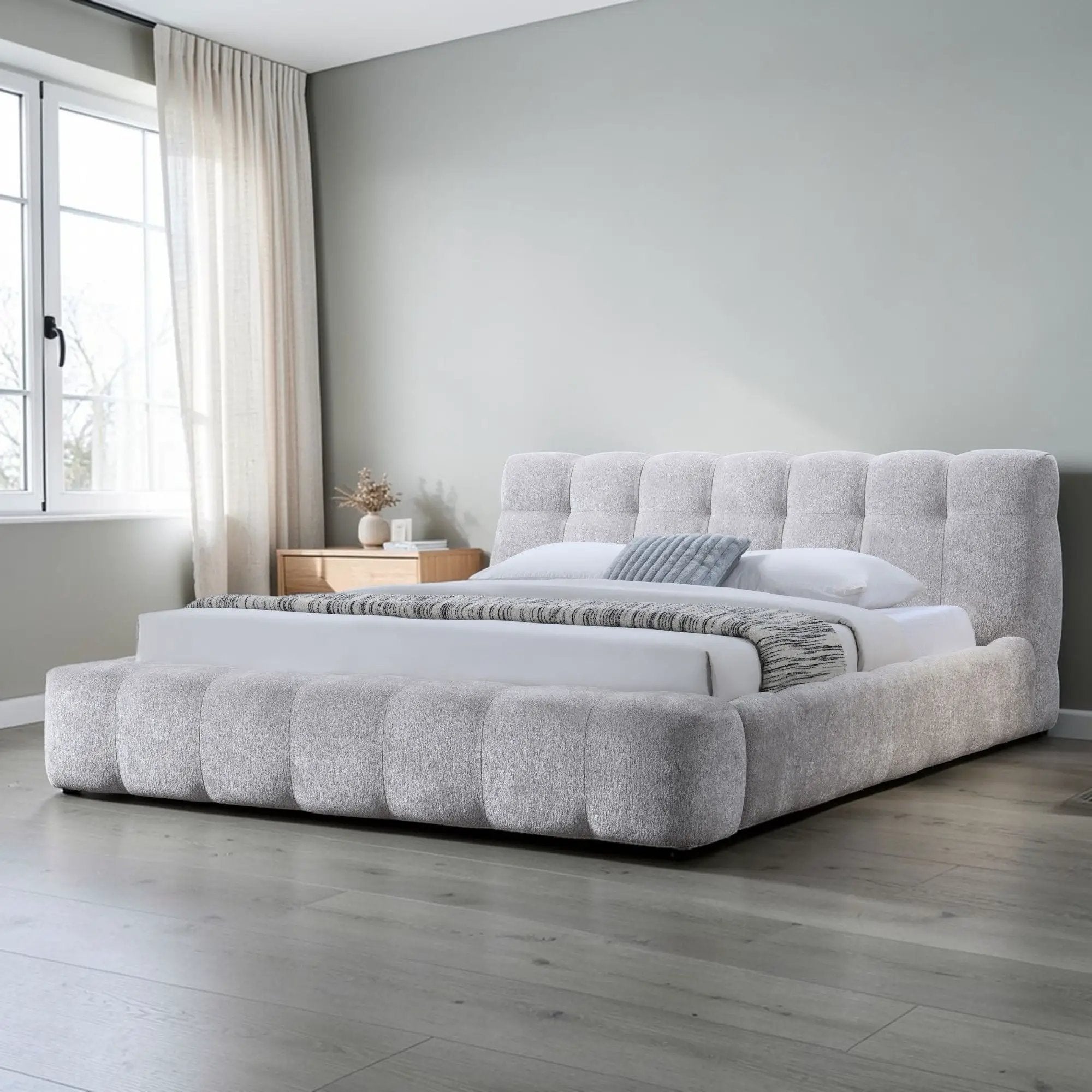 Hannah - Queen Bed - Gray by HouseOfZazla