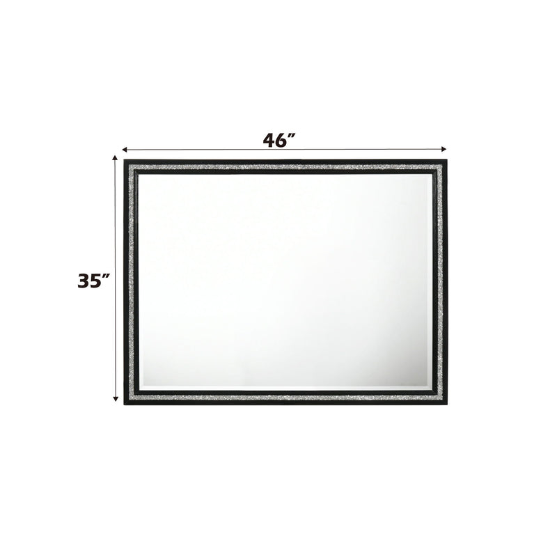 Haiden Weathered Mirror with Beveled Glass - Black, photo 4 of 4