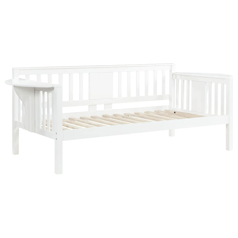 Bethany Wood Twin Daybed with Drop-down Tables White by Unique Piece Furniture