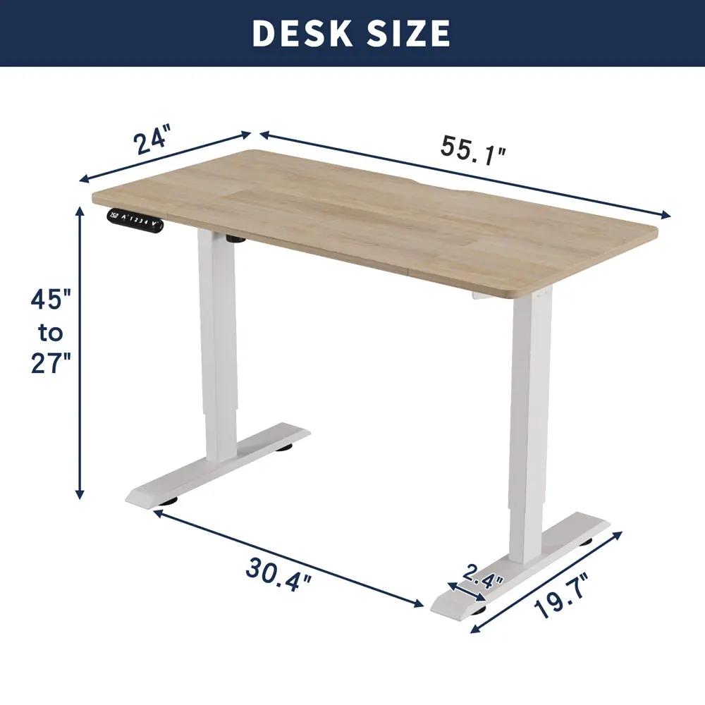 55"×24" Light Electric Standing Desk by HouseOfZazla