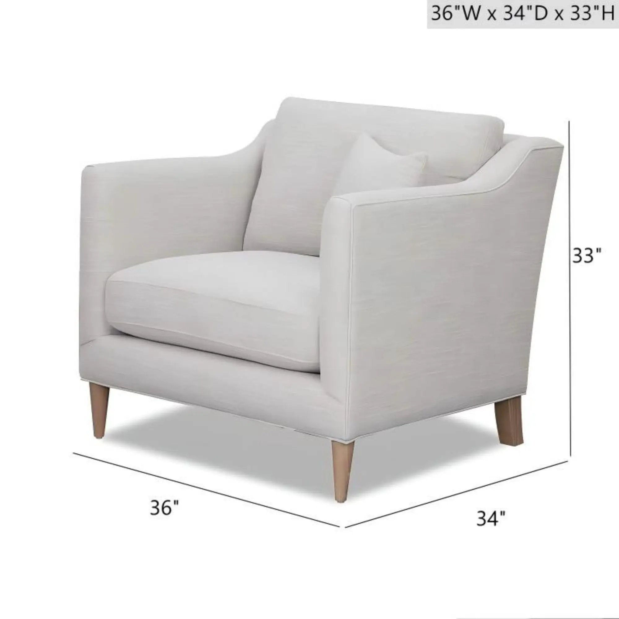 Chair With High Track Arms - Beige by HouseOfZazla