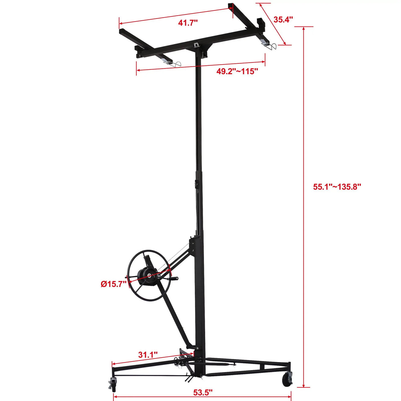 Heavy Duty Drywall Lift Panel Hoist with Adjustable Height by HouseOfZazla