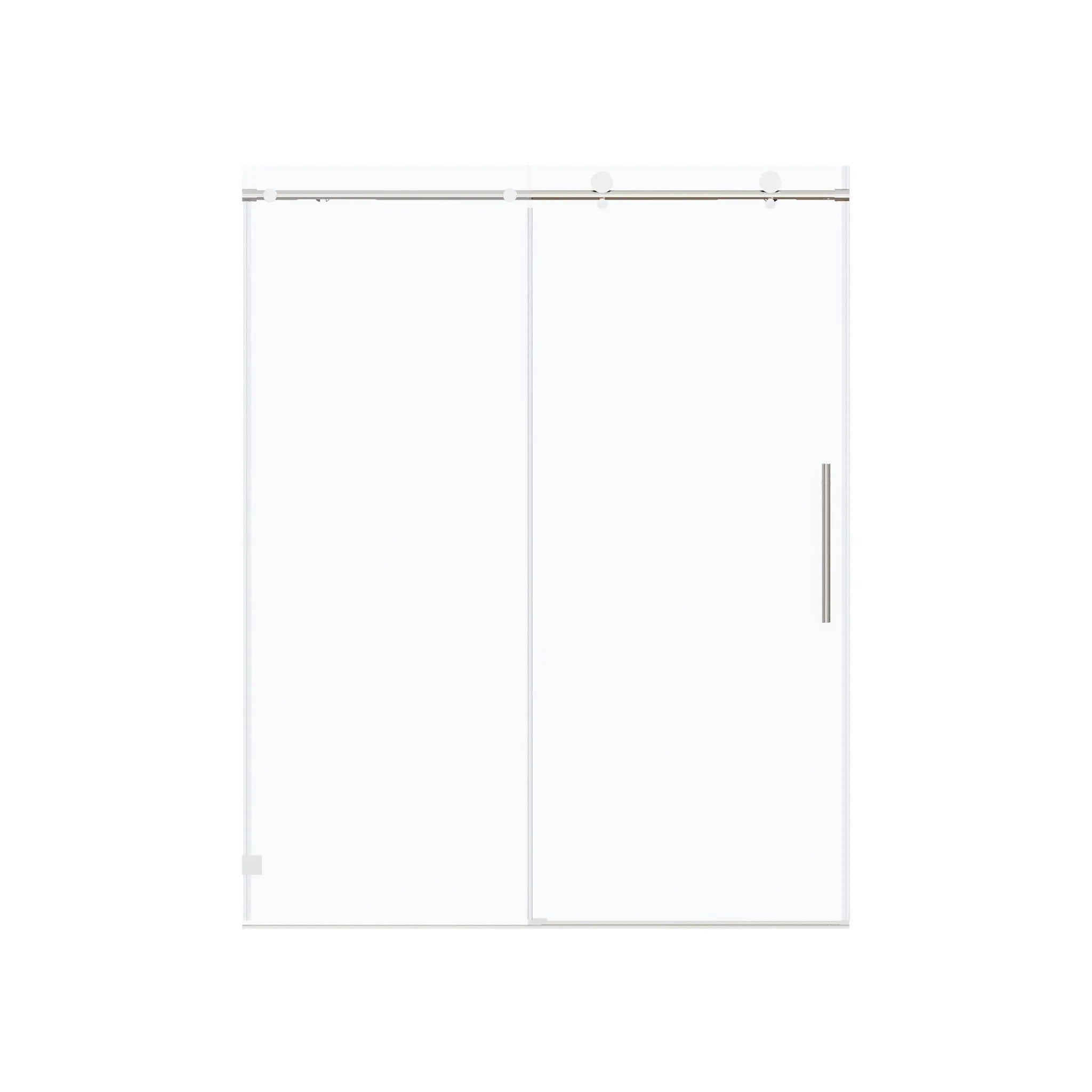 Frameless Single Sliding Soft Close Shower Doors, 5/16" Sgcc Tempered Glass by HouseOfZazla