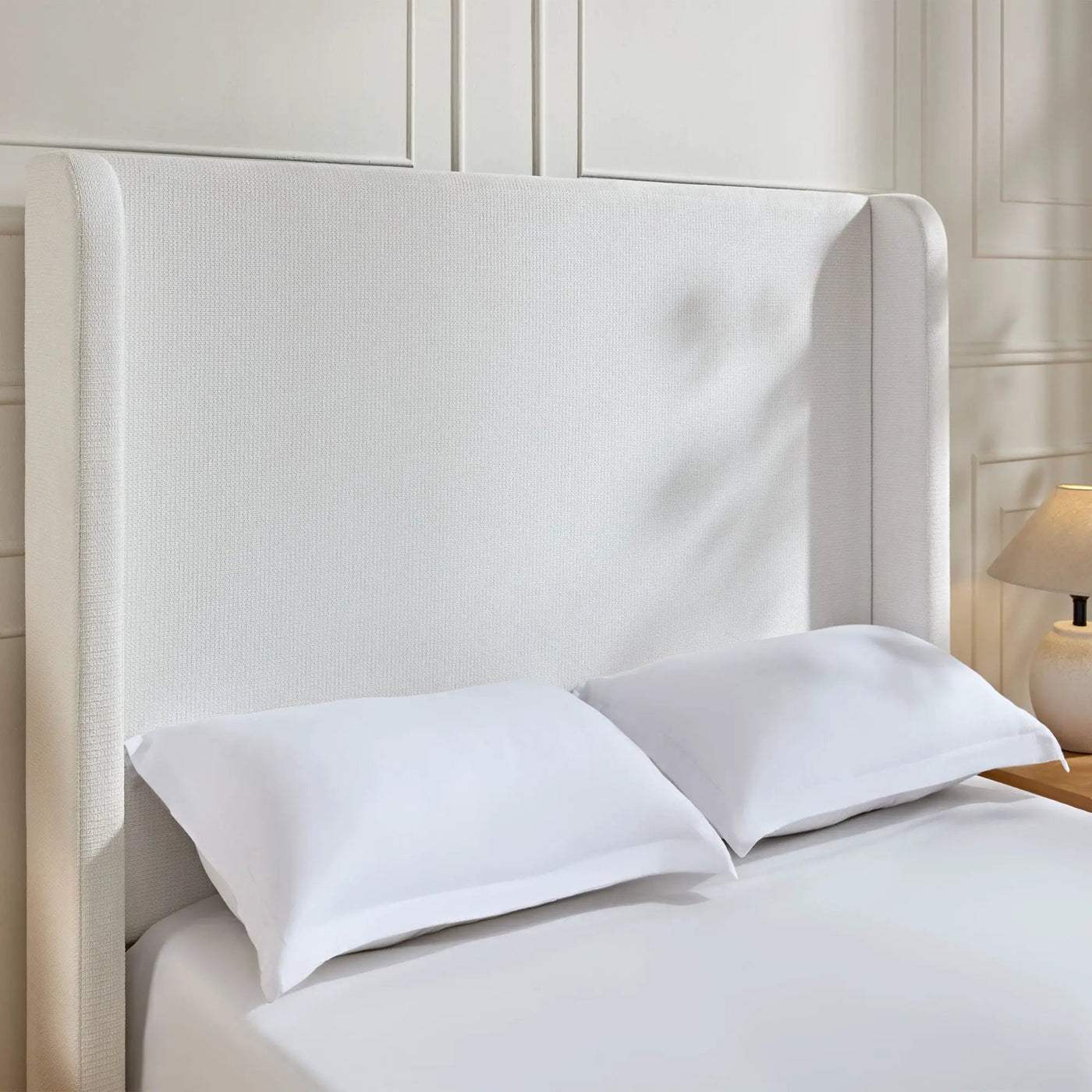 Harper - Tall Headboard Upholstered Bed / High Headboard / Elegant Simplicity / No Box Spring Needed by HouseOfZazla