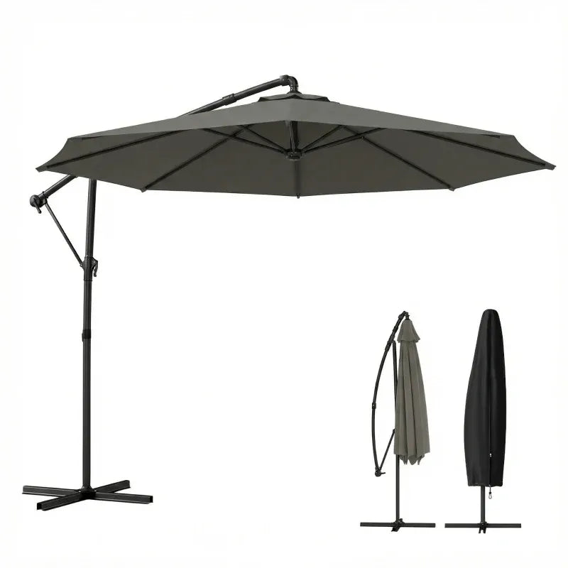 Modern Style Outdoor Hanging Cantilever Umbrella by HouseOfZazla