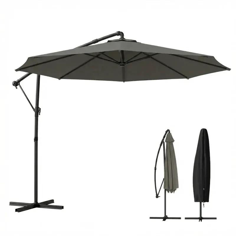 Modern Style Outdoor Hanging Cantilever Umbrella by HouseOfZazla