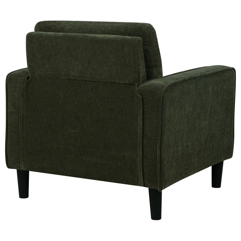 Ruth Fabric Upholstered Track Arm Accent Chair Matcha Green by Unique Piece Furniture