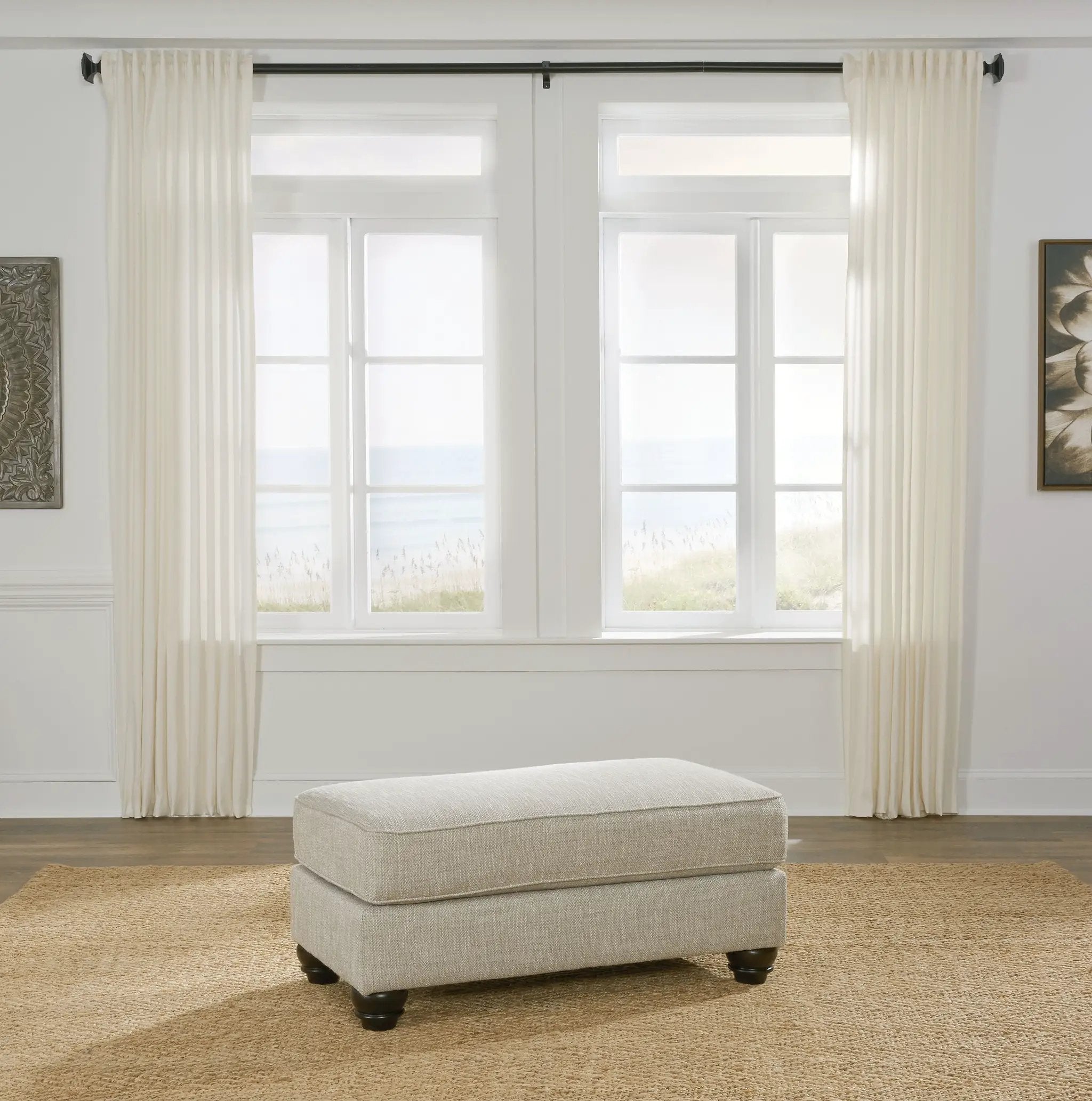 Asanti - Ottoman - Fog by Unique Piece Furniture