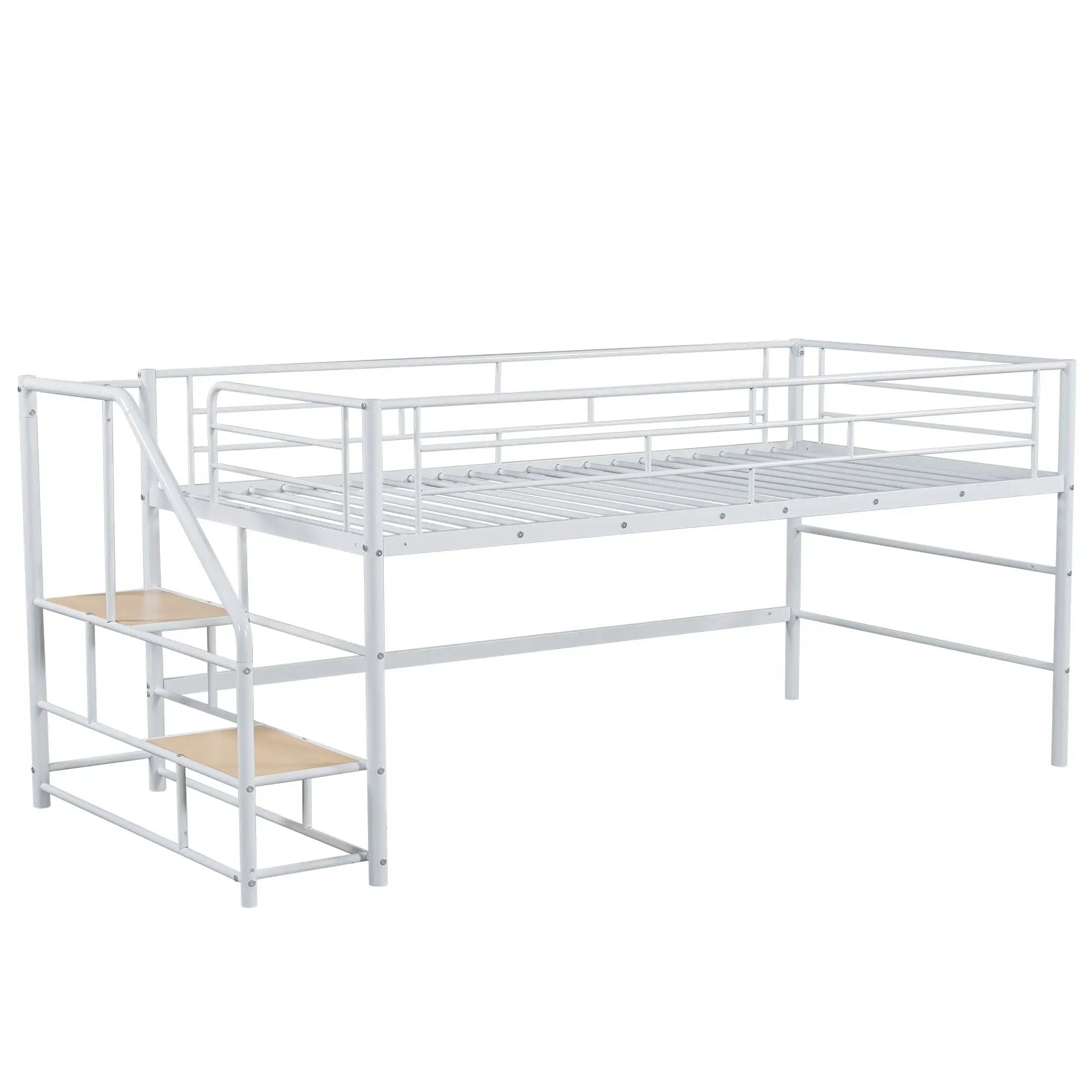 Loft Bed With Storage Stairs And Metal Frame by Unique Piece Furniture