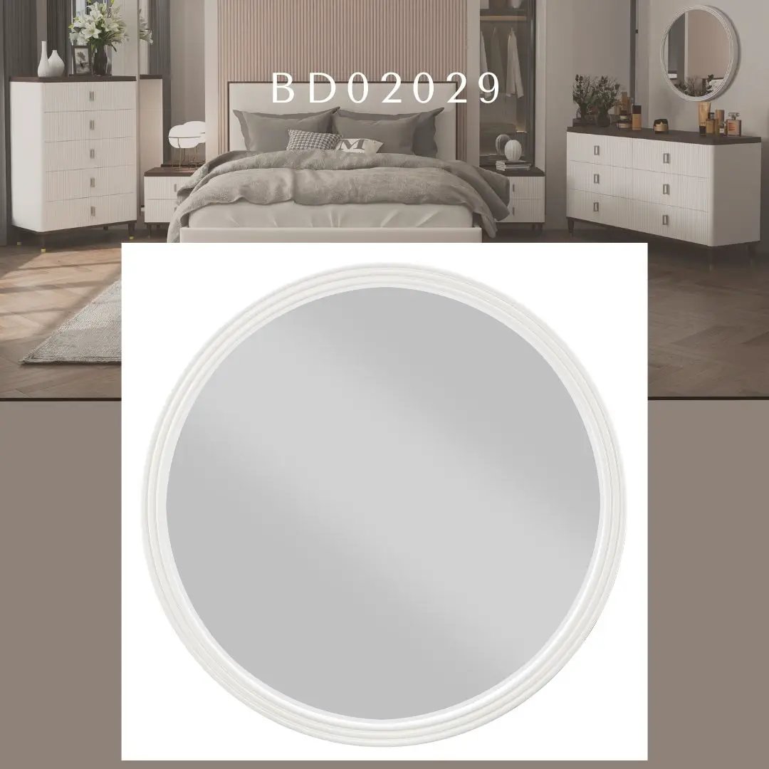 Carena - Round Mirror - Gray by HouseOfZazla