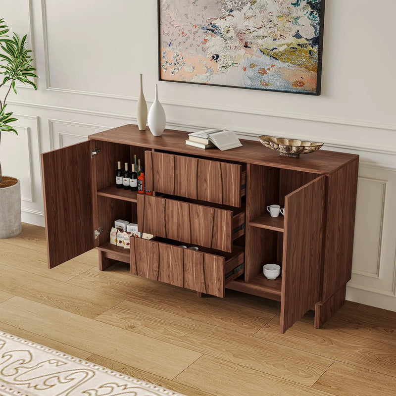 59.1" Buffet Sideboard with 2 Doors and 3 Drawers by HouseOfZazla