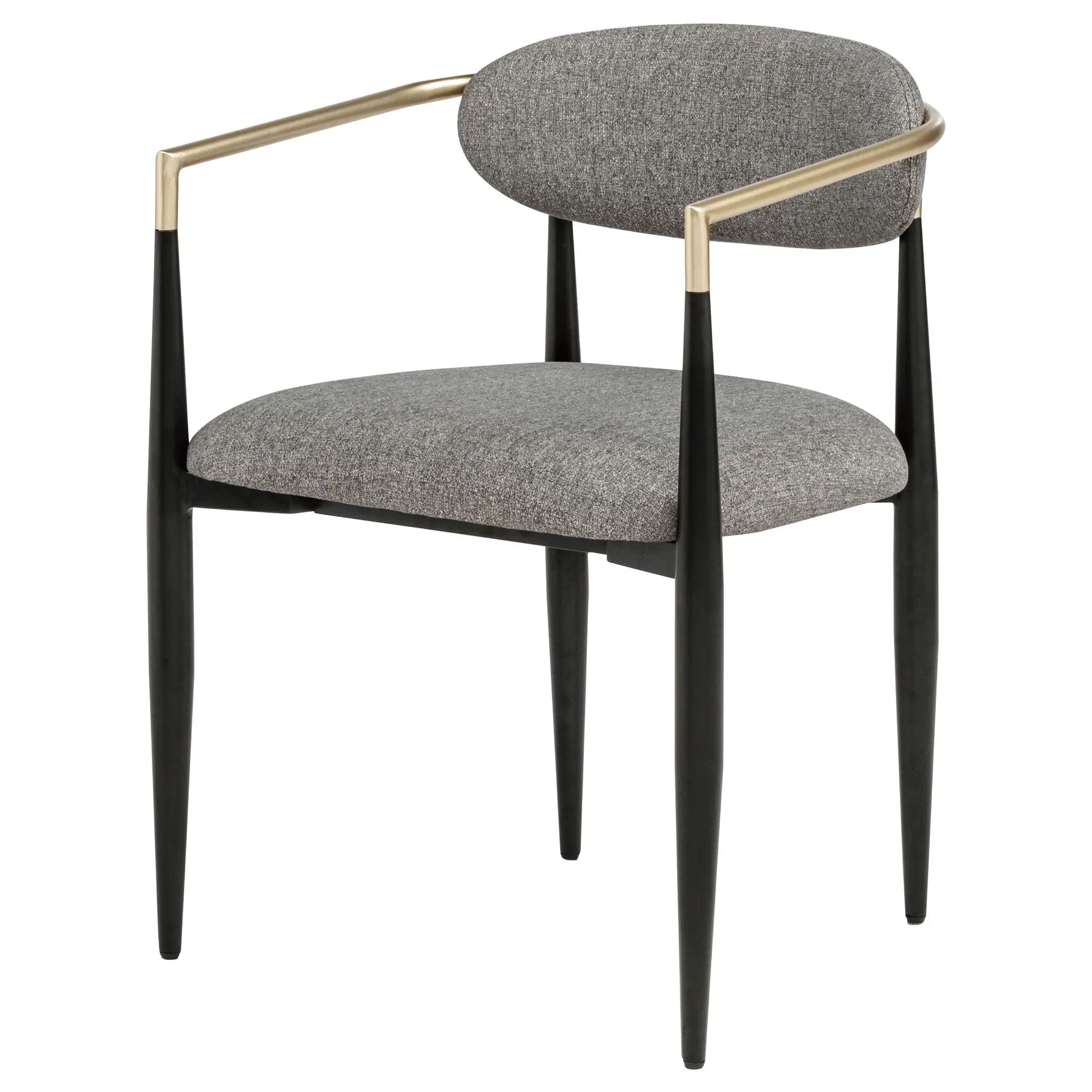 Bradbury Fabric Upholstered Dining Arm Chair Grey (Set of 2) by Unique Piece Furniture