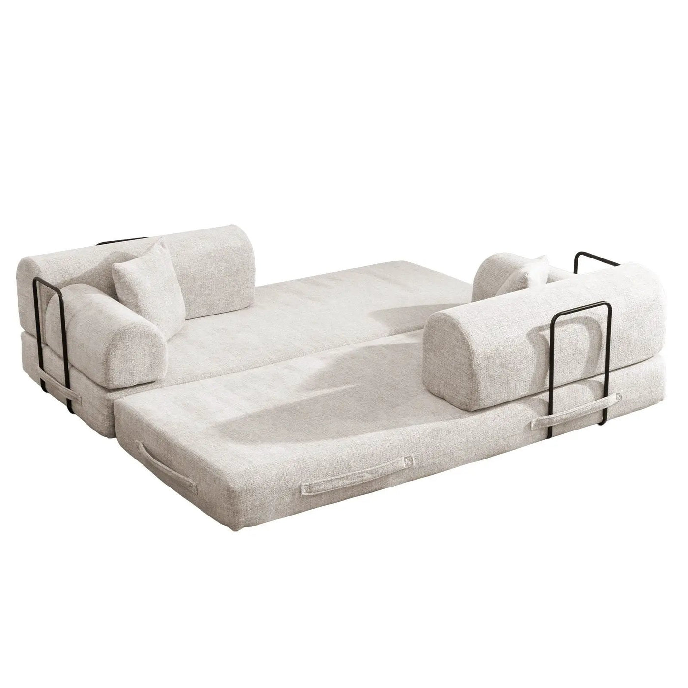 Modern 2 Tone Fabric Convertible Sleeper Sofa Bed by HouseOfZazla