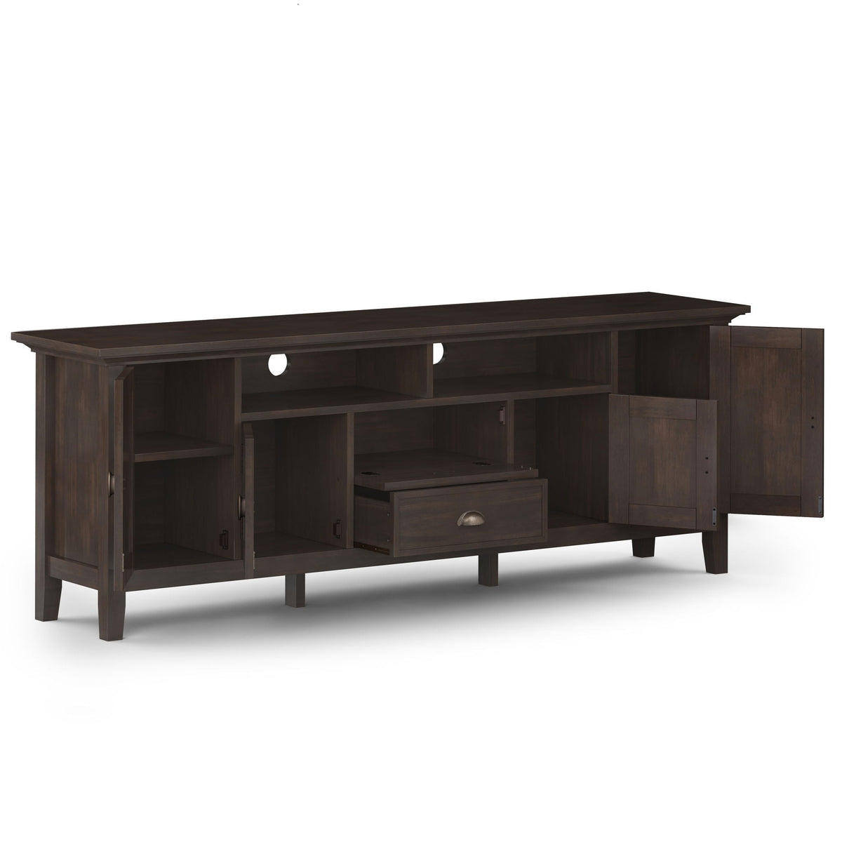 Handcrafted TV Media Stand with Adjustable Shelves - Multiple Colors, photo 12 of 22