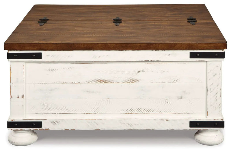 Wystfield - Cocktail Table with Storage - White / Brown by Unique Piece Furniture