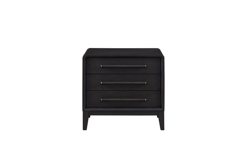 3 Drawer Nightstand With USB - Black by Unique Piece Furniture