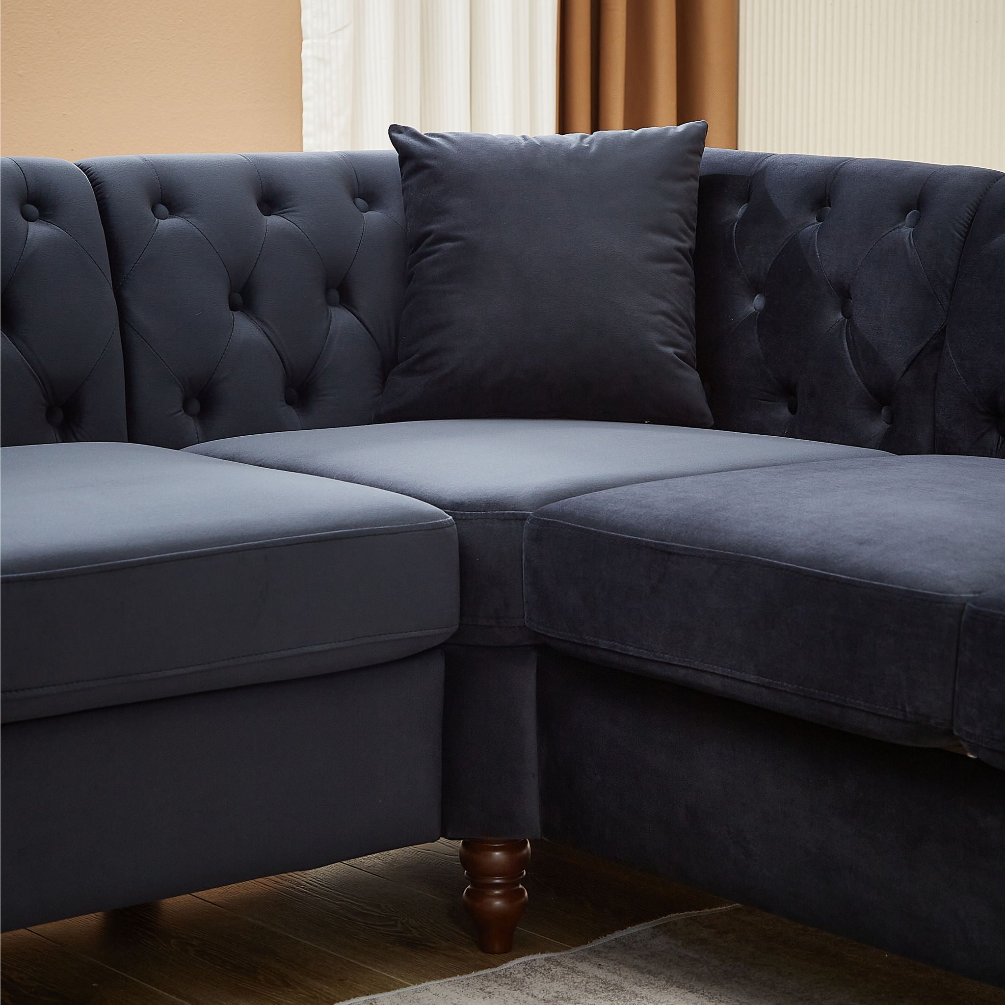 Streamline Modern L-Shaped Corner Sofa by HouseOfZazla