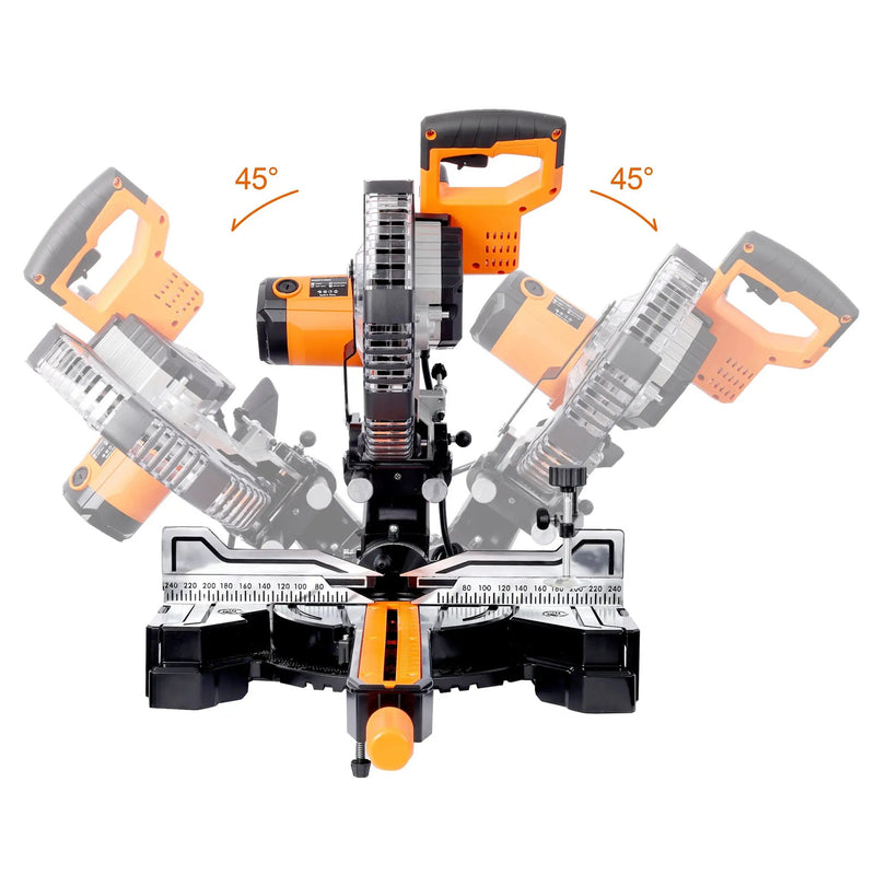10 Inch Dual Bevel Double Speed Sliding Miter Saw with LED by HouseOfZazla