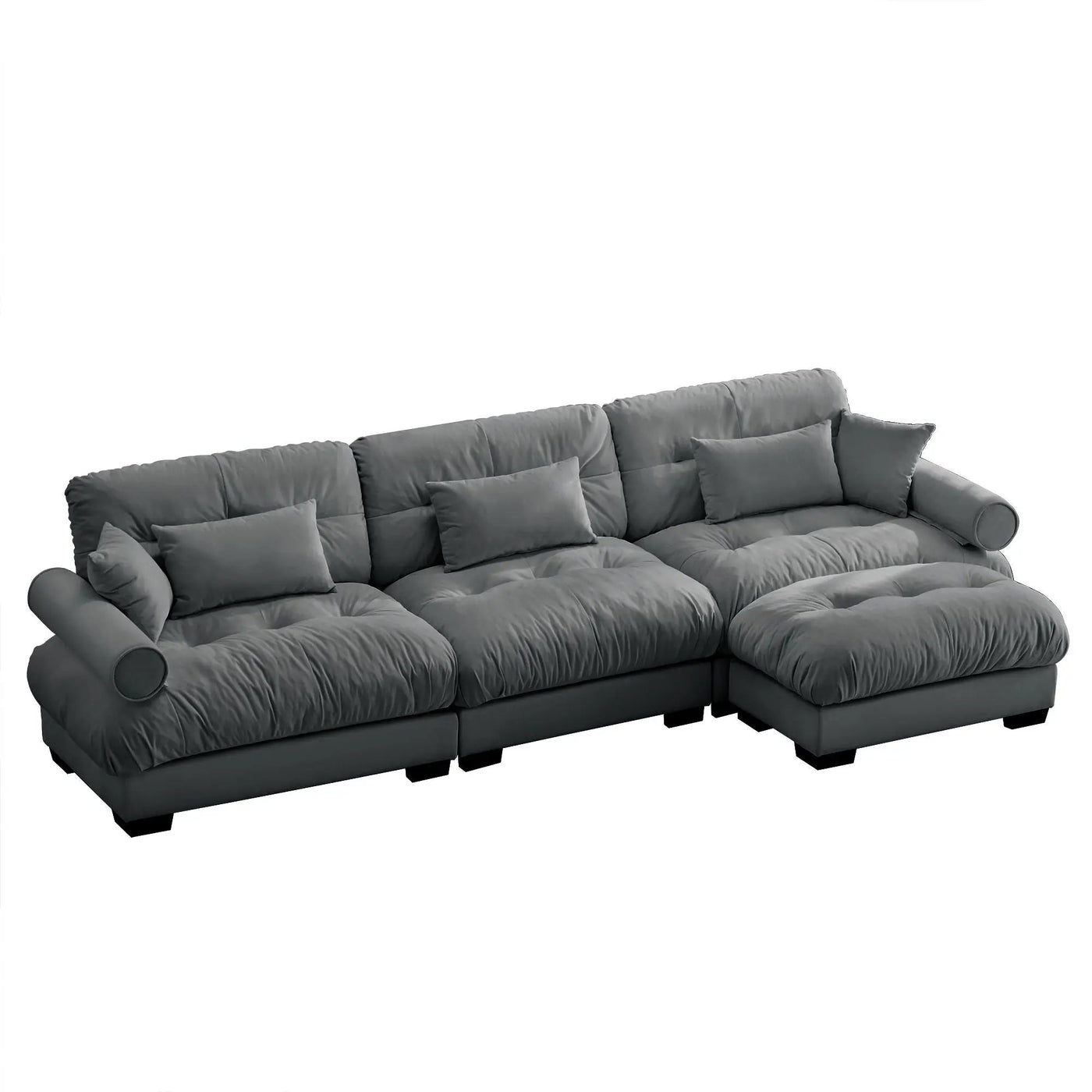 Super Comfort Oversized Modular Sectional Sofa With Movable Ottoman by Unique Piece Furniture