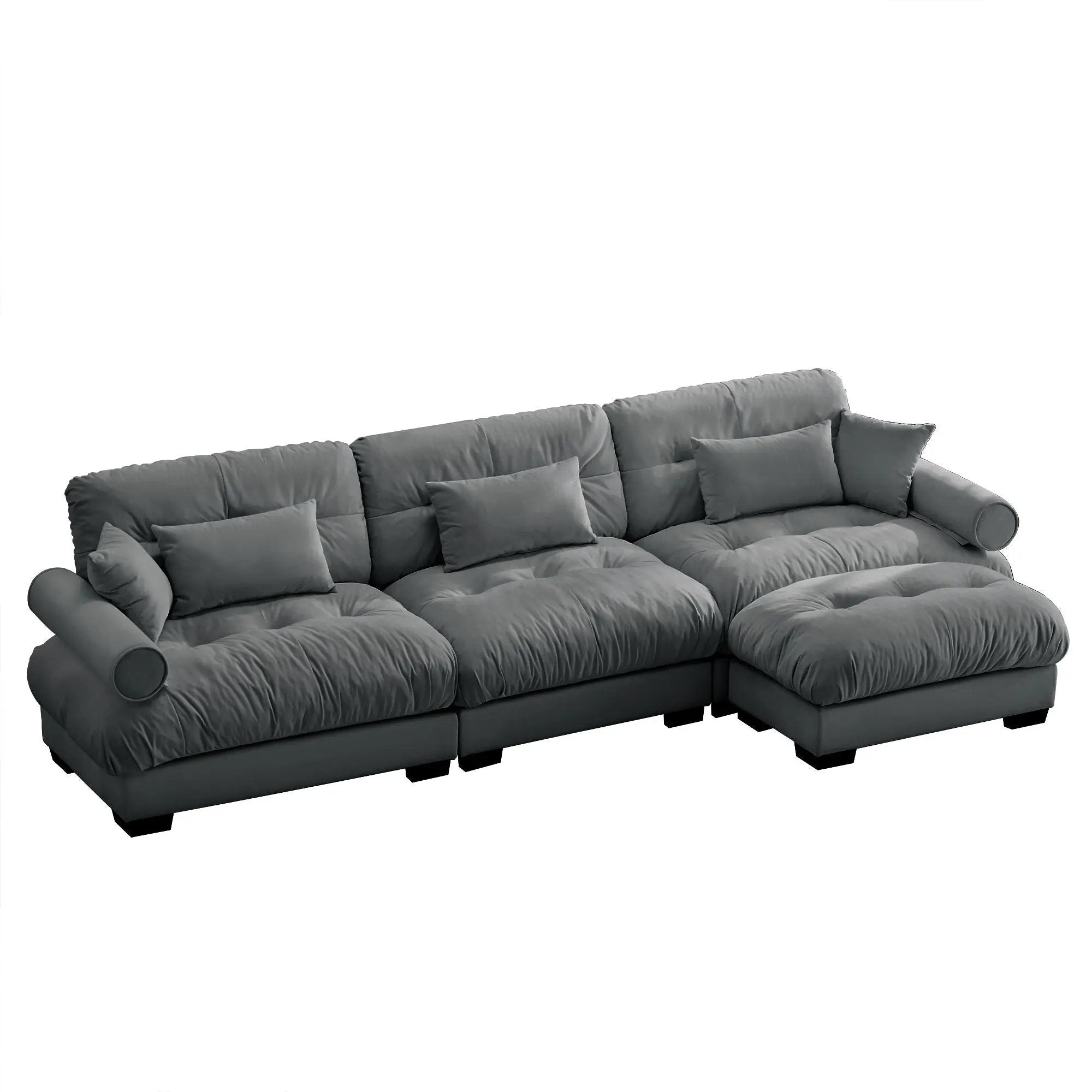 Super Comfort Oversized Modular Sectional Sofa With Movable Ottoman by Unique Piece Furniture