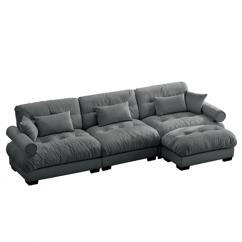 Super Comfort Oversized Modular Sectional Sofa With Movable Ottoman by HouseOfZazla