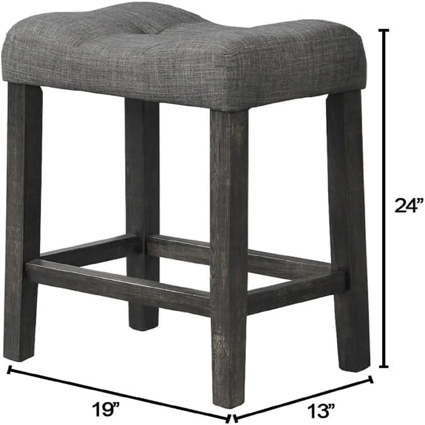 Transitional Counter Dining Set With 4 Tufted Stools by HouseOfZazla