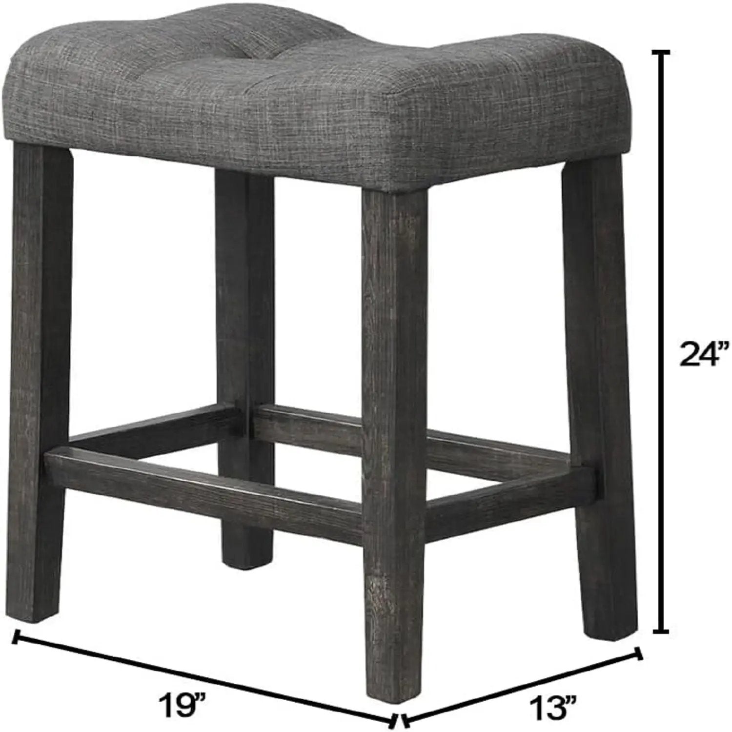 Transitional Counter Dining Set With 4 Tufted Stools by HouseOfZazla
