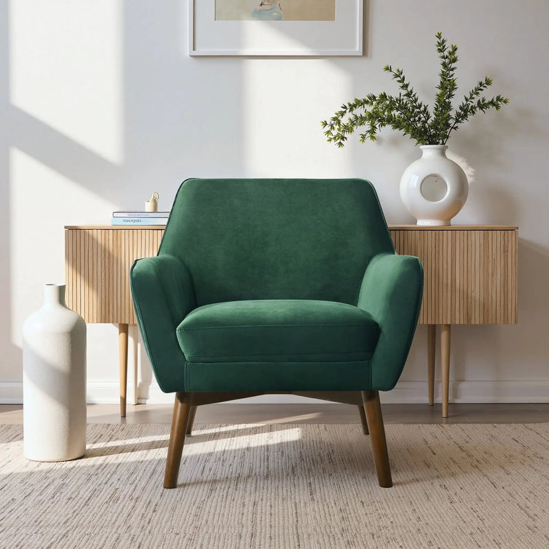 Panom Forest Velvet Accent Chair by HouseOfZazla