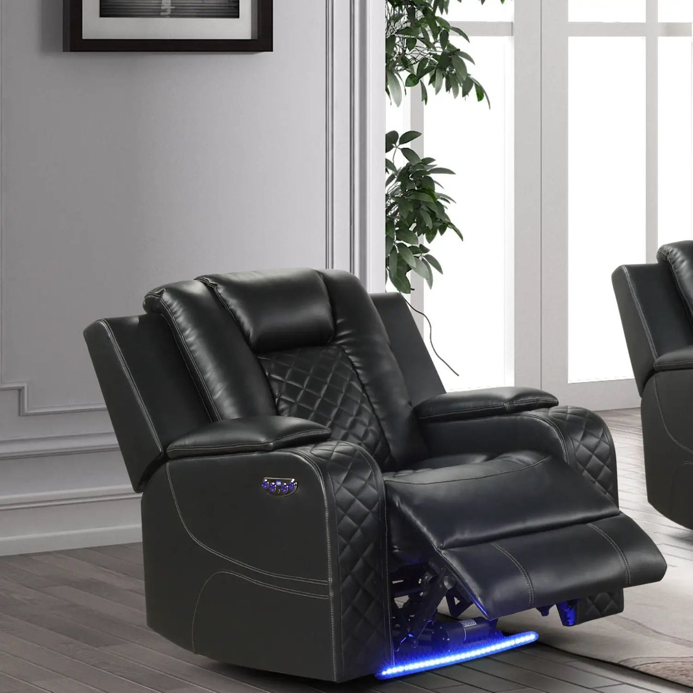 Benz - LED & Power Recliner Chair by Unique Piece Furniture