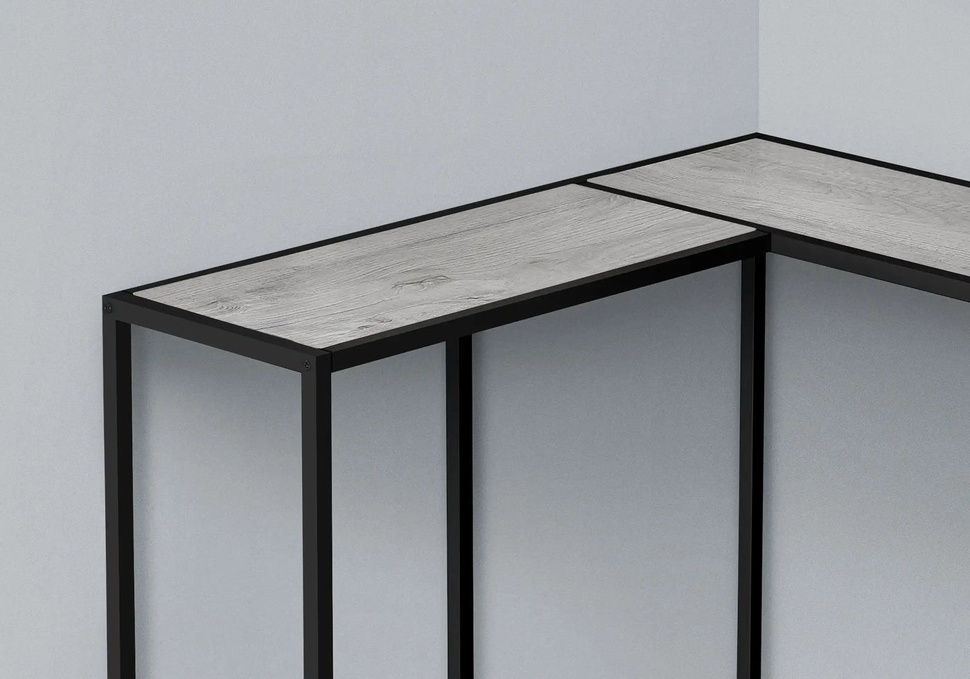 Corner Accent Console Table For Entryway, Unique L-Shaped Design by HouseOfZazla