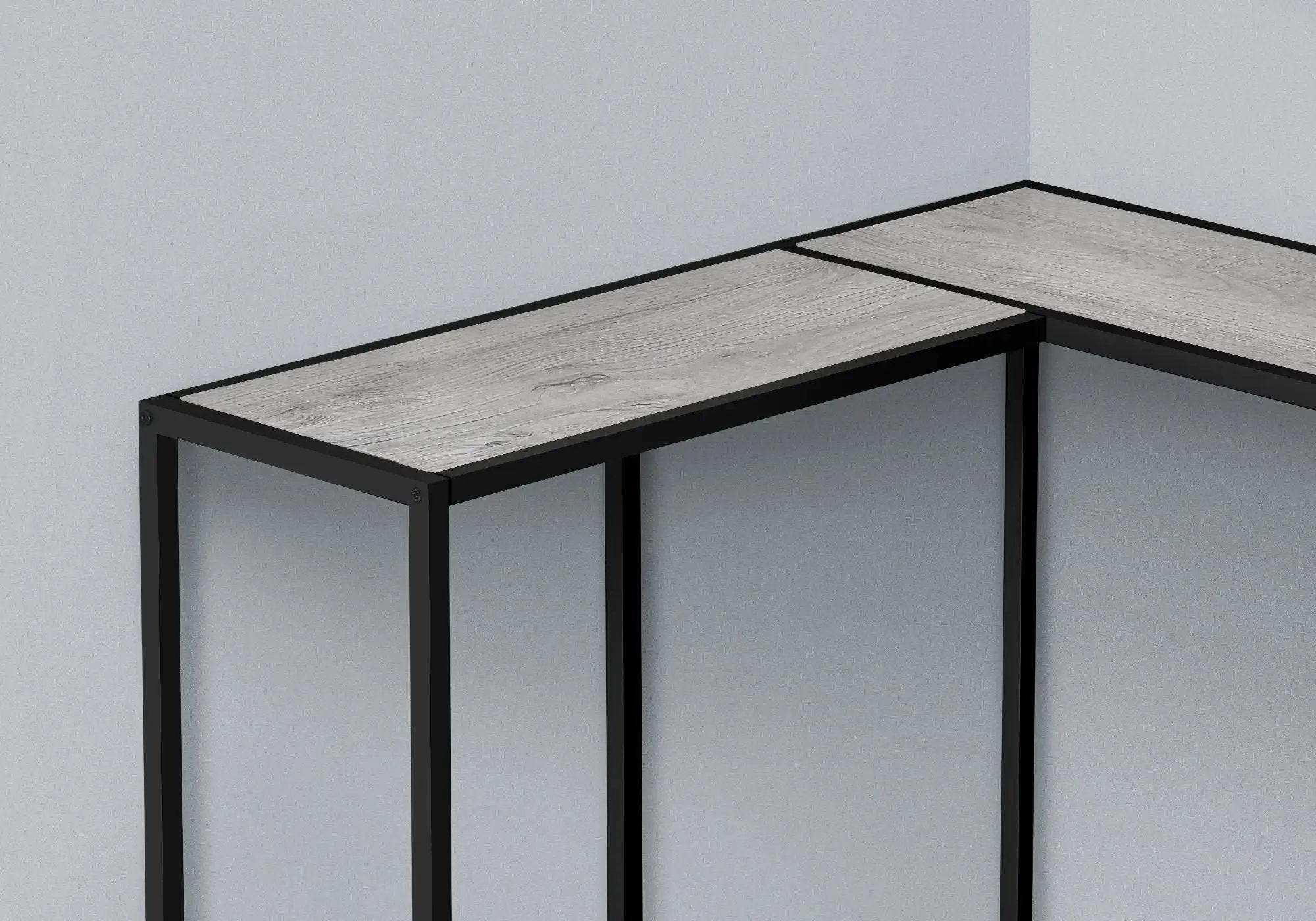 Corner Accent Console Table For Entryway, Unique L-Shaped Design by HouseOfZazla