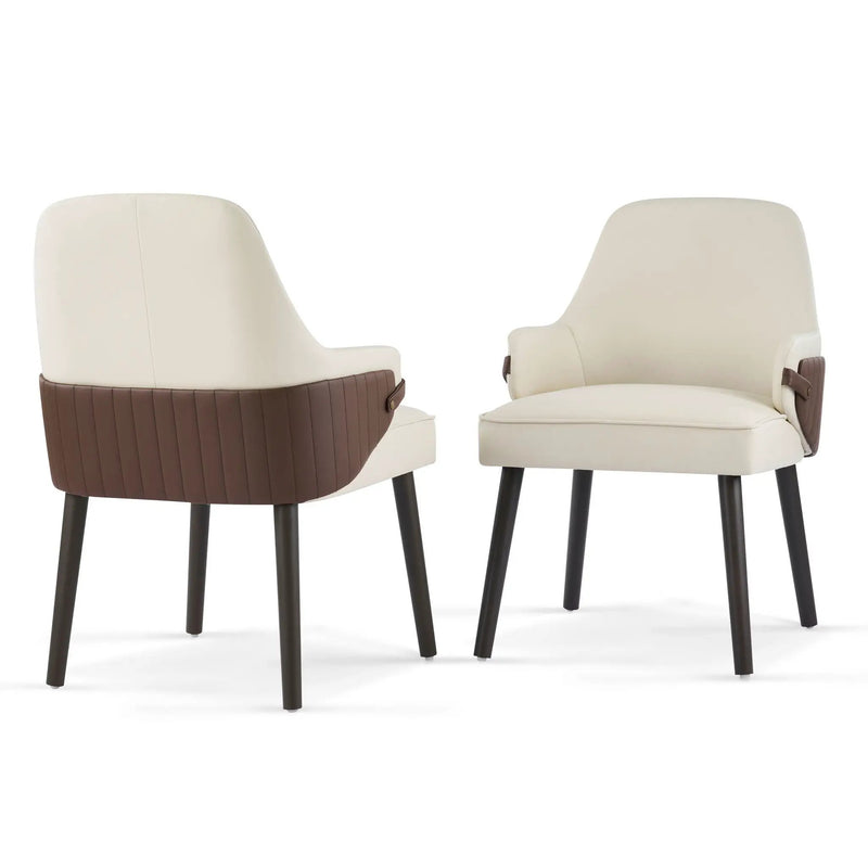 Indoor Dining Chair (Set of 2) - Beige / Brown by HouseOfZazla
