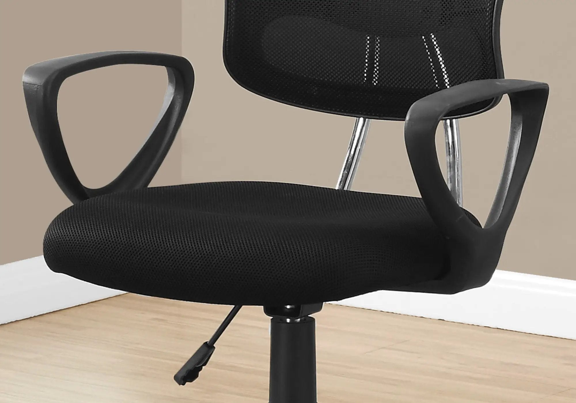 Office Chair, Adjustable Height, Swivel, Ergonomic, Armrests, Mesh, Contemporary / Modern - Black by HouseOfZazla