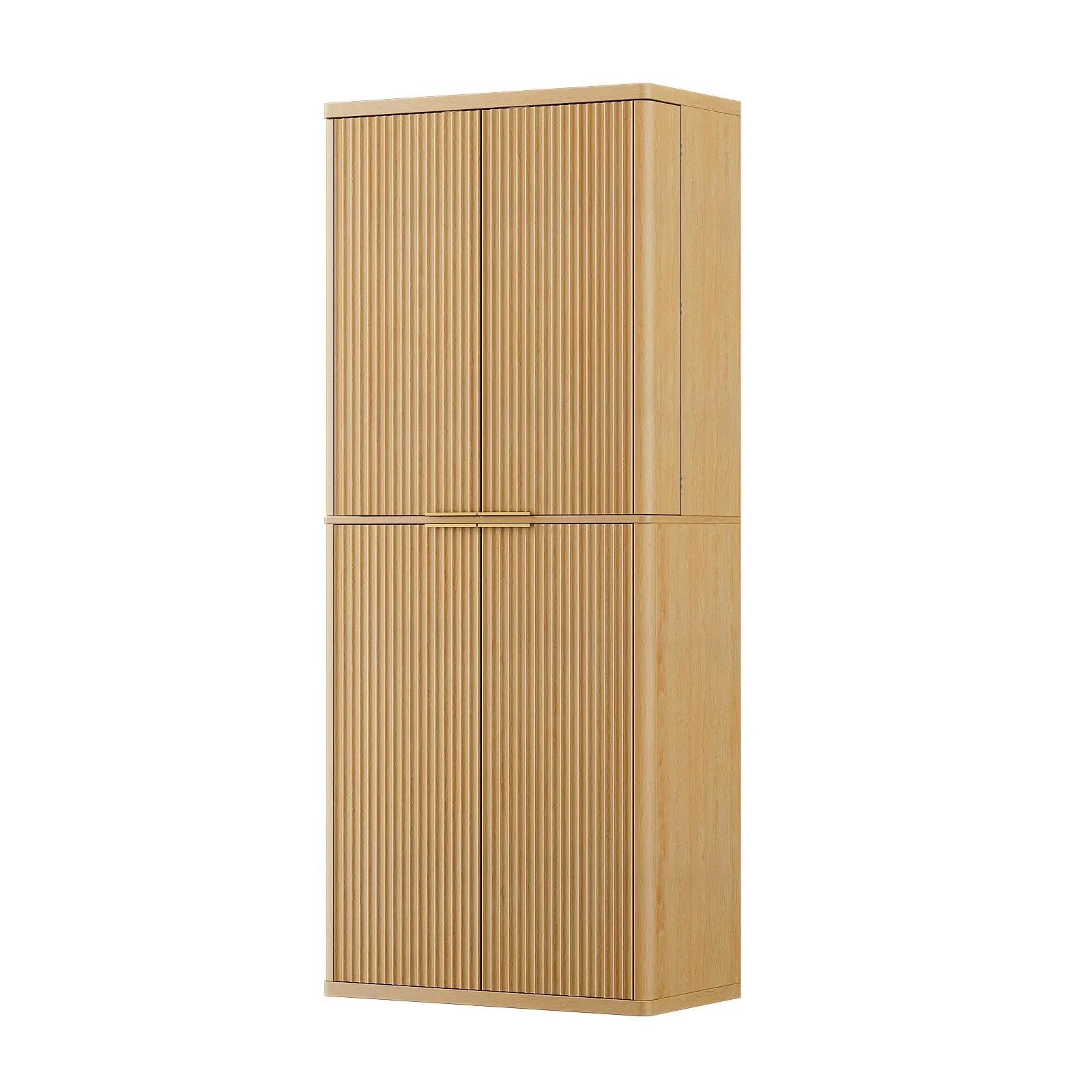 Kitchen Pantry Cabinet With 6 Doors by Unique Piece Furniture