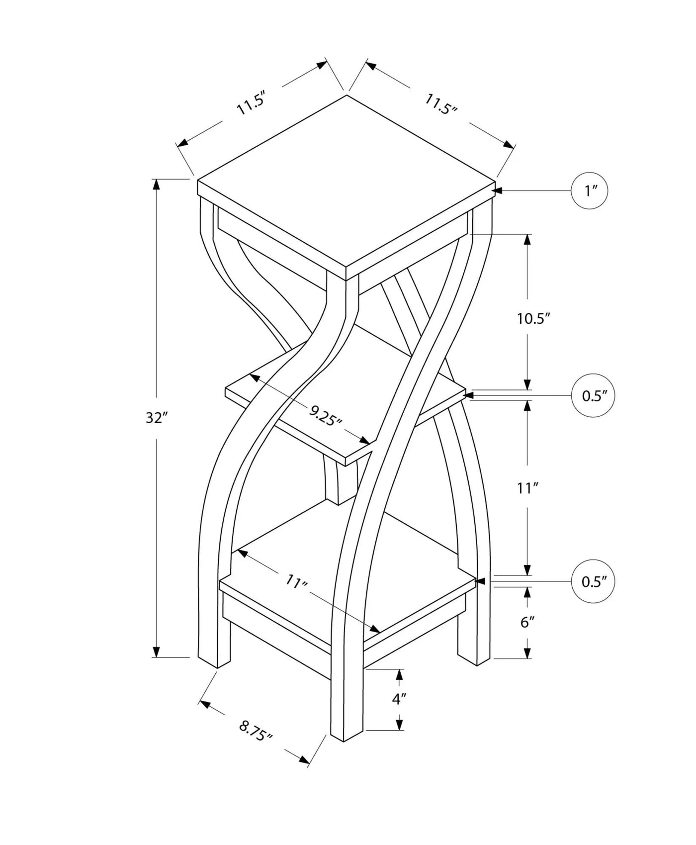 Accent Table Versatile Usage, Square, Contemporary & Modern by HouseOfZazla