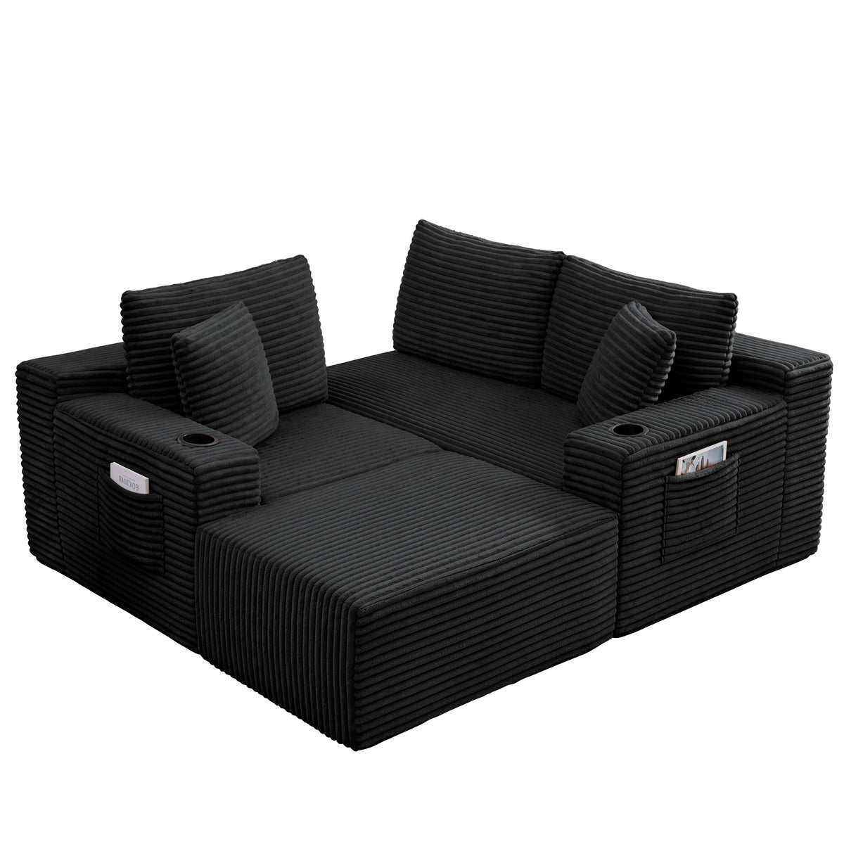 L-Shaped Sectional Sofa with Ottoman, photo 2 of 9