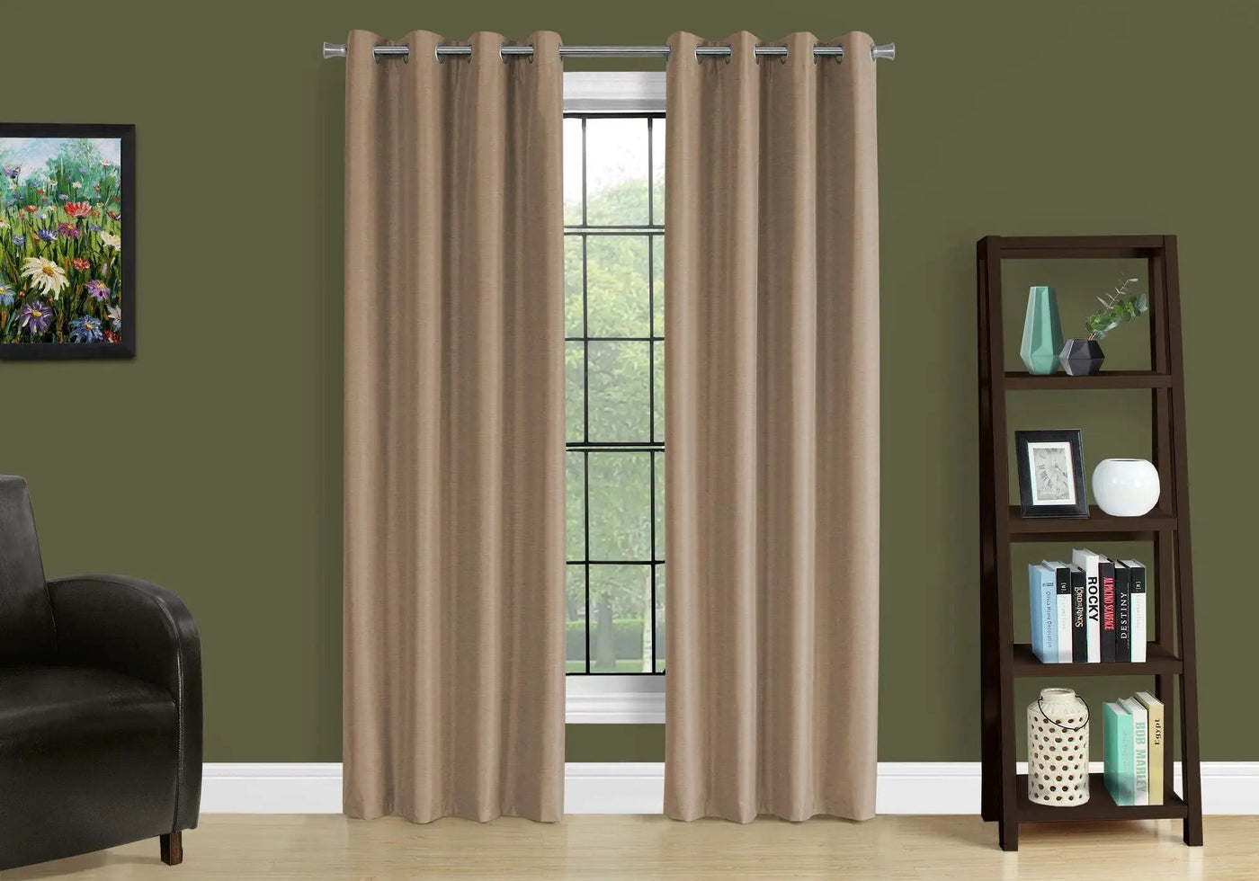2 Pieces Set Room Darkening Curtain Panels with Grommet - Contemporary Style by HouseOfZazla